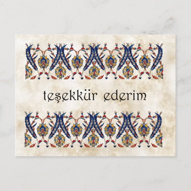 TÜRKEI - Vielen Dank Postkarte (Vorderseite)