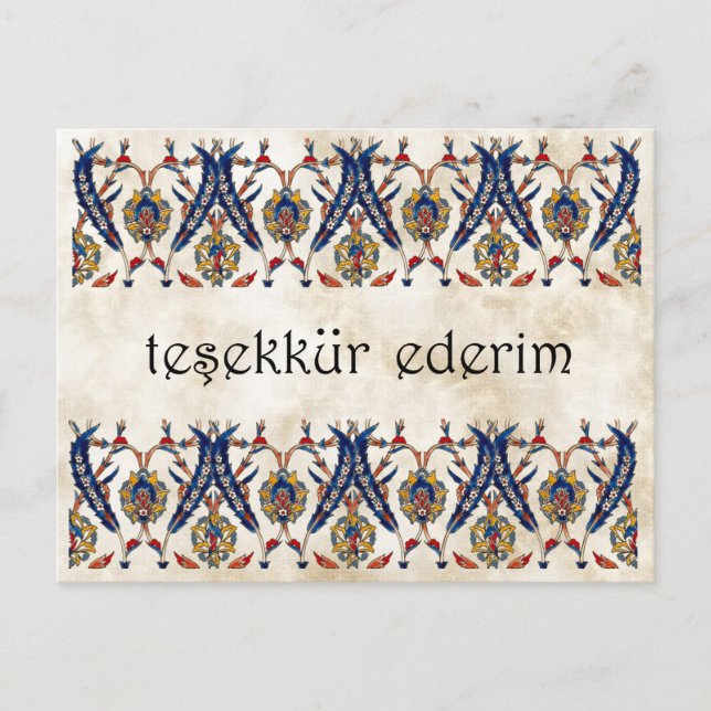 TÜRKEI - Vielen Dank Postkarte (Vorderseite)