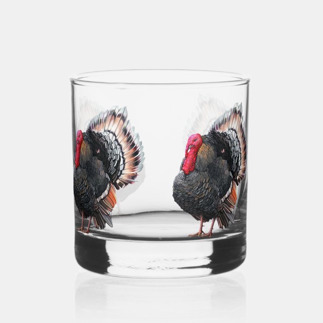 Türkei (Vogel) Whiskyglas (Vorderseite)