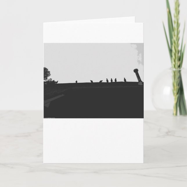 Türkei Vulture Silhouette, Karte (Vorderseite)