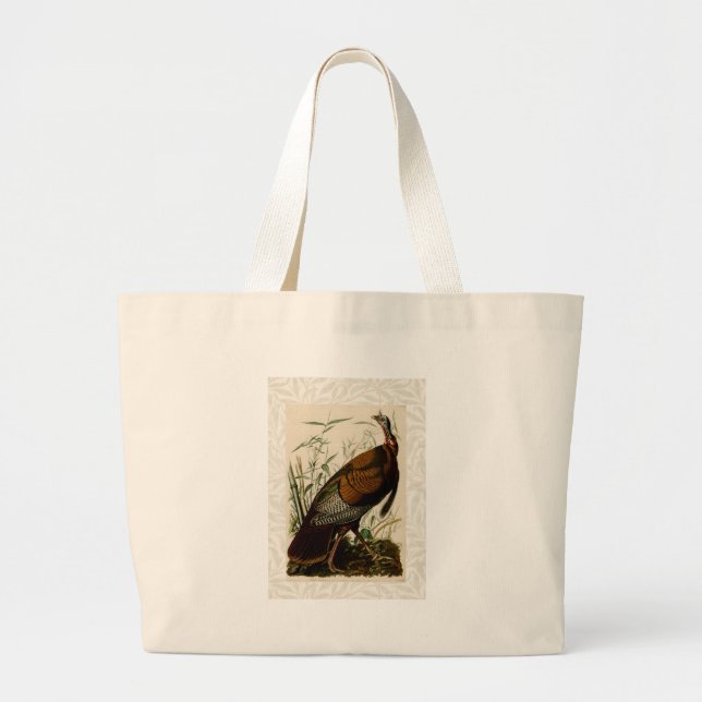 Türkei Wild Audubon Bird Painting Jumbo Stoffbeutel (Vorne)