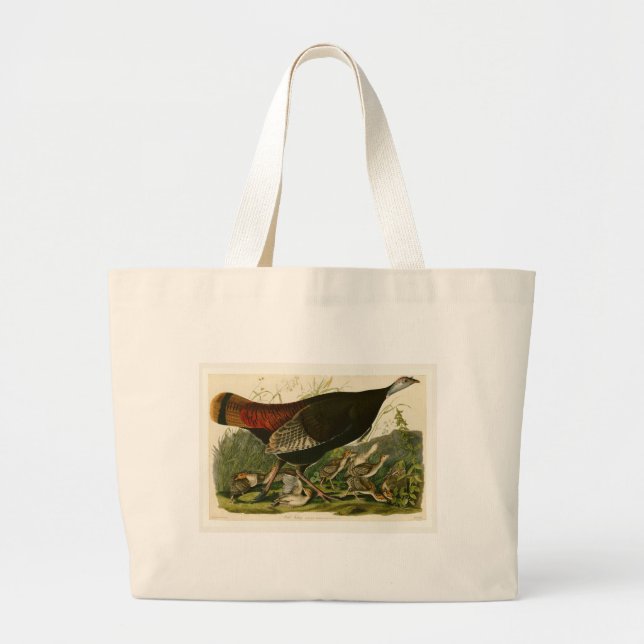Türkei Wild Audubon Bird Painting Jumbo Stoffbeutel (Vorne)