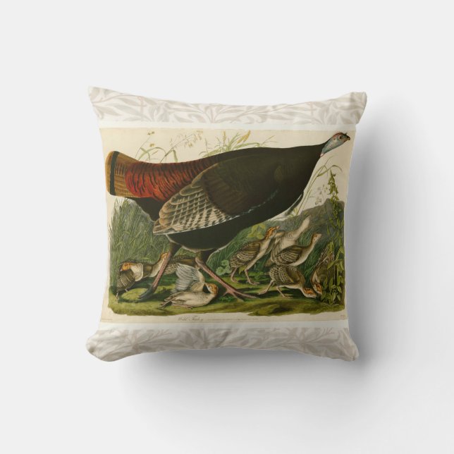 Türkei Wild Audubon Bird Painting Kissen (Vorderseite)