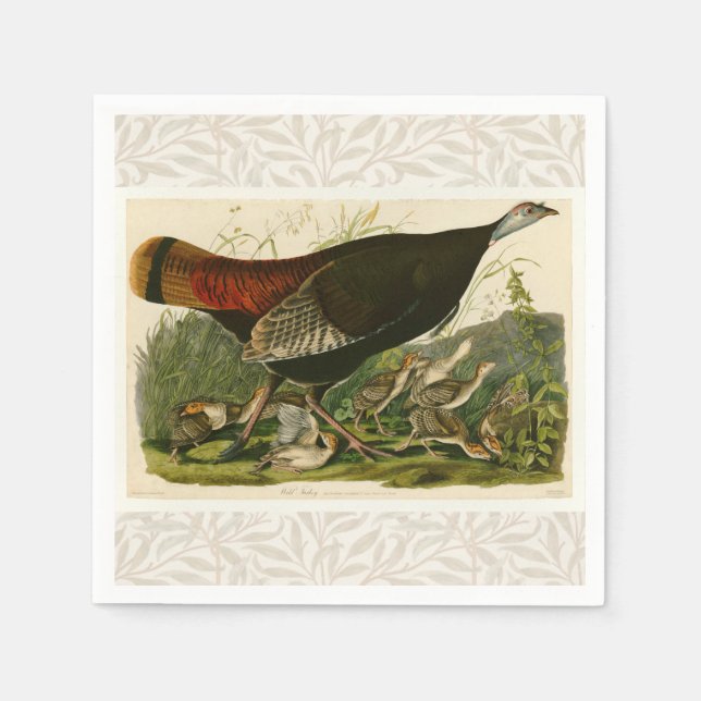 Türkei Wild Audubon Bird Painting Serviette (Vorderseite)