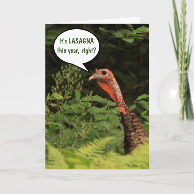 Türkei Will Lasagna Erntedank Card Karte (Vorderseite)