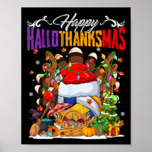 Türkei Witz Volleyball Ball Xmas Lights Hallothan Poster