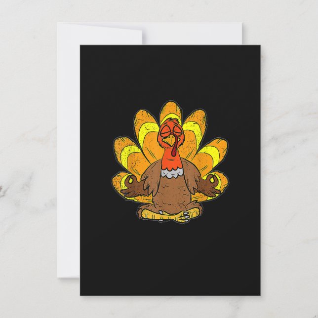 Türkei Yoga Erntedank Day Funny Meditation Nama Einladung (Vorderseite)