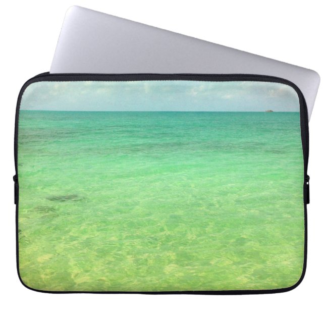 Türken des Aqua-grüne Ozean-| und Caicos-Foto Laptopschutzhülle (Vorderseite)