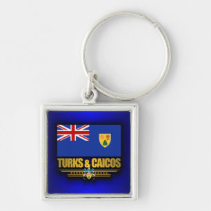 Türken u. Caicos-Stolz Schlüsselanhänger