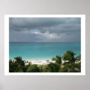 Türken und Caicos-Anmut-Bucht-Traum-Strand Poster