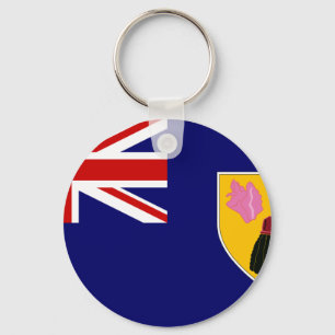 Türken und Caicos-Flagge Schlüsselanhänger