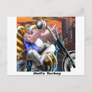 Turkey Biker Funny Postkarte