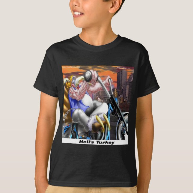 Turkey Biker Funny T-Shirt (Vorderseite)