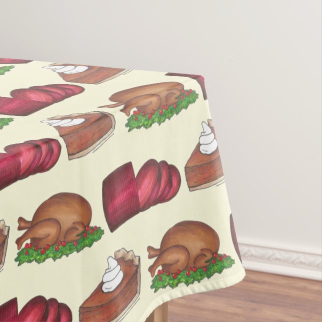 Turkey Cranberry Pumpkin Pie Erntedank Dinner Tischdecke (Beispiel)