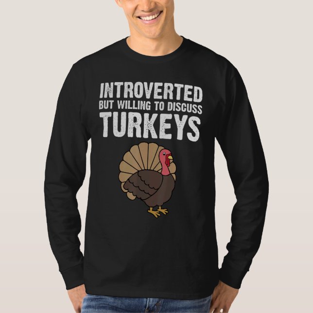 Turkey Designs For Men Women Thanksgiving Animal P T-Shirt (Vorderseite)