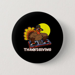 Turkey DJ Erntedank Day Cool Fall Dance Music D Button