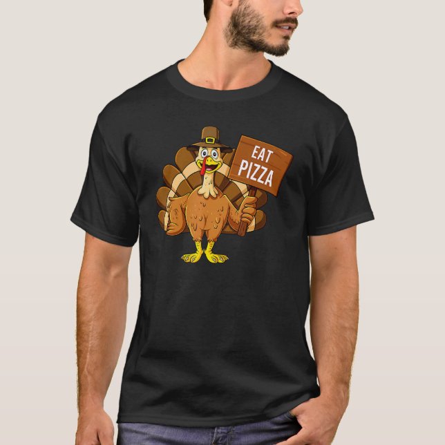Turkey Eat Pizza Thanksgiving  Boys Girls Kids 2 T-Shirt (Vorderseite)