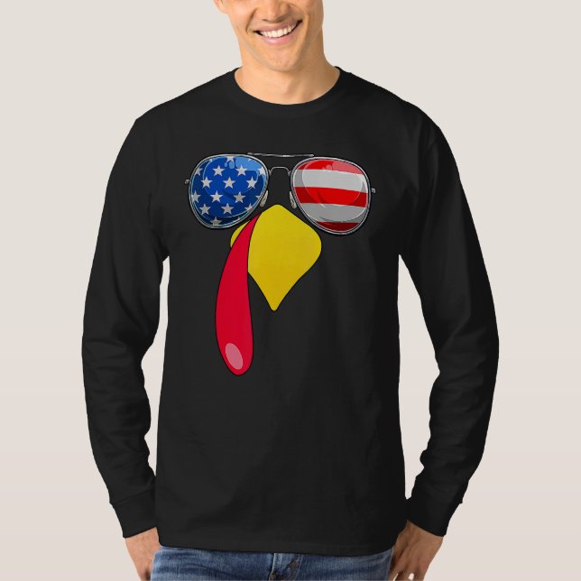 Turkey Face Thanksgiving Matching Outfit Family Go T-Shirt (Vorderseite)