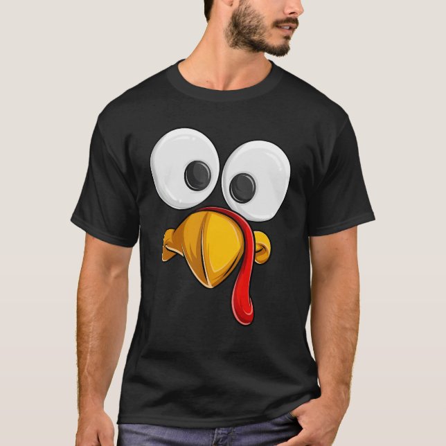 Turkey Face  Toddler Boys Kids Girls Thanksgiving  T-Shirt (Vorderseite)