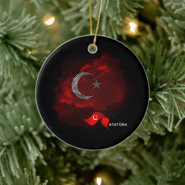 Turkey flag keramik ornament (Baum)