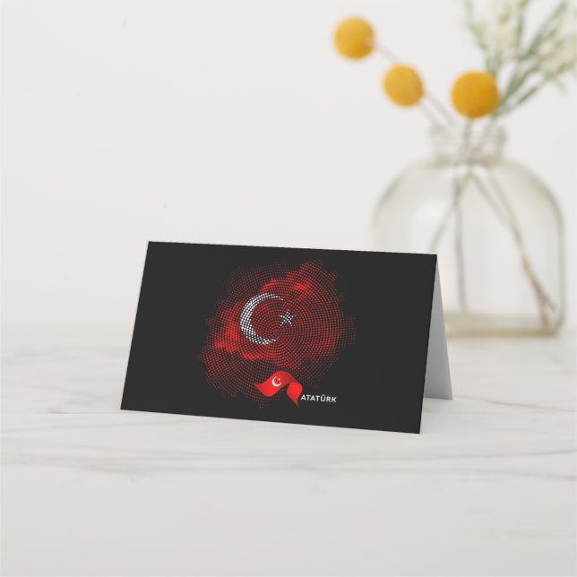 Turkey flag platzkarte (Vorderseite)
