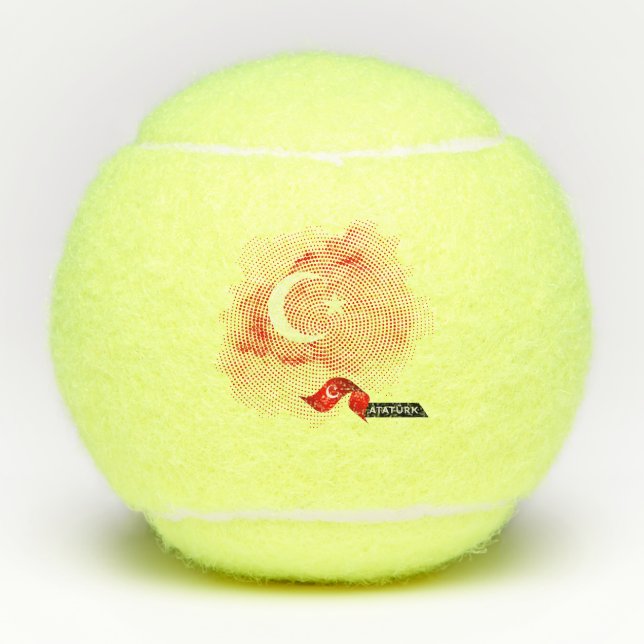 Turkey flag tennisbälle (Vorderseite)