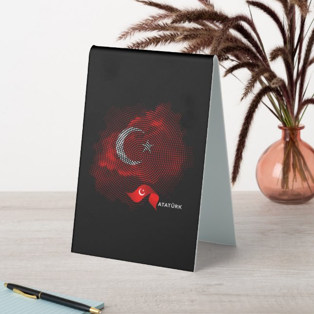 Turkey flag tischaufsteller  (In Situ (Tisch))