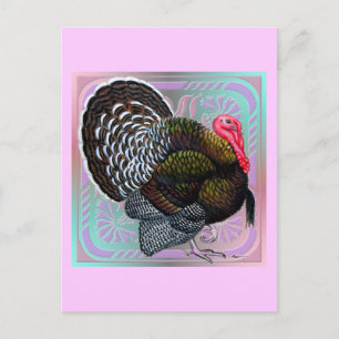 Turkey Floral Bronze Tom Postkarte