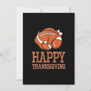 Turkey Football Happy Thanksgiving Funny Vintage F Einladung