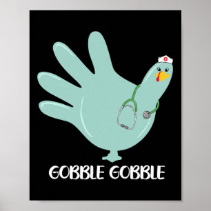 Turkey Gloves Gobble Thankful Nurve Erntedank 5 Poster