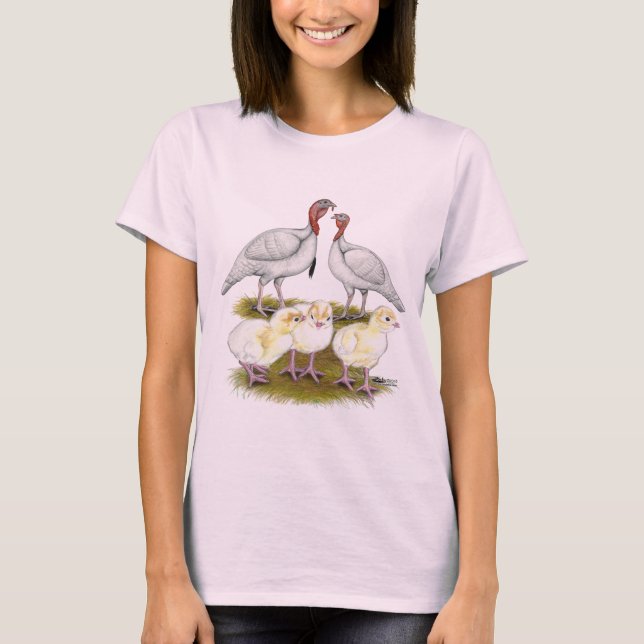 Turkey Mini White Family T-Shirt (Vorderseite)