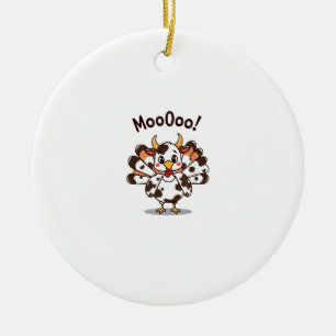 Turkey Moo Cow Kostüm Niedlicher Erntedank Funny T Keramik Ornament
