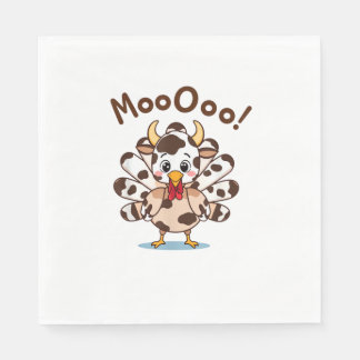 Turkey Moo Cow Kostüm Niedlicher Erntedank Funny T Serviette