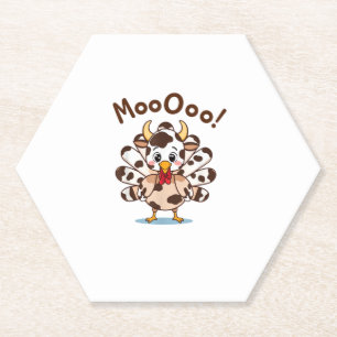 Turkey Moo Cow Kostüm Niedlicher Erntedank Funny T Untersetzer
