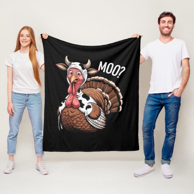 Turkey Moo Funny Erntedank Fleecedecke (Beispiel)