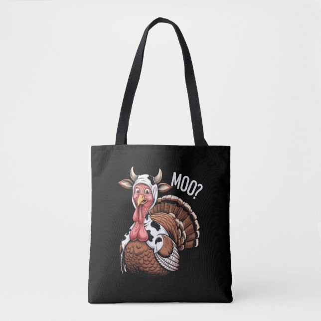 Turkey Moo Funny Erntedank Tasche (Vorderseite)
