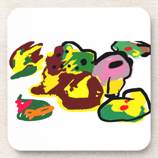 Turkey paint  getränkeuntersetzer (Vorderseite)