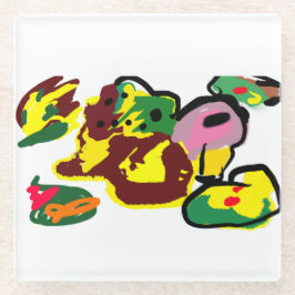 Turkey paint  glasuntersetzer