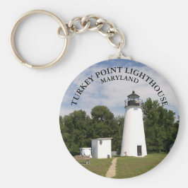 Turkey Point Lighthouse, Maryland Button Schlüssel Schlüsselanhänger
