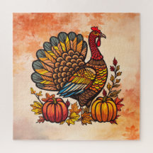 Turkey Pumpkins Erntedank Jigsaw Puzzle