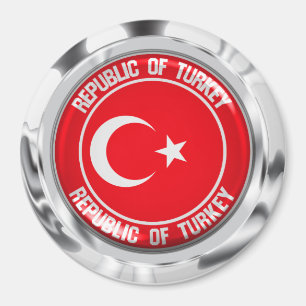 Turkey Round Emblem Magnet