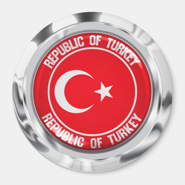 Turkey Round Emblem Magnet (Vorne)