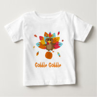 Turkey T - Shirt Baby T - Shirt Gobble Gobble T - 
