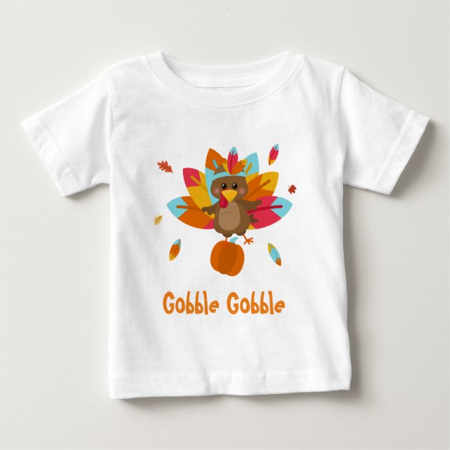 Turkey T - Shirt Baby T - Shirt Gobble Gobble T -  (Vorderseite)