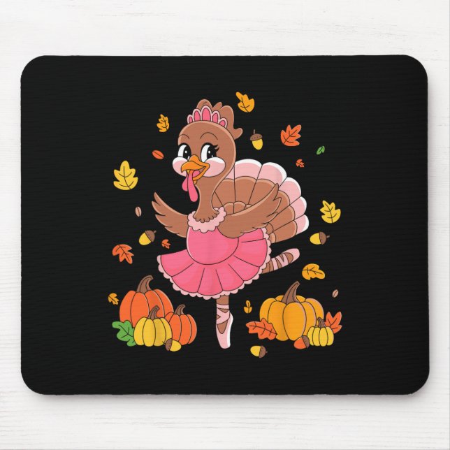 Turkey Tancing Ballet Lover Dancer Erntedank für Mousepad (Vorne)