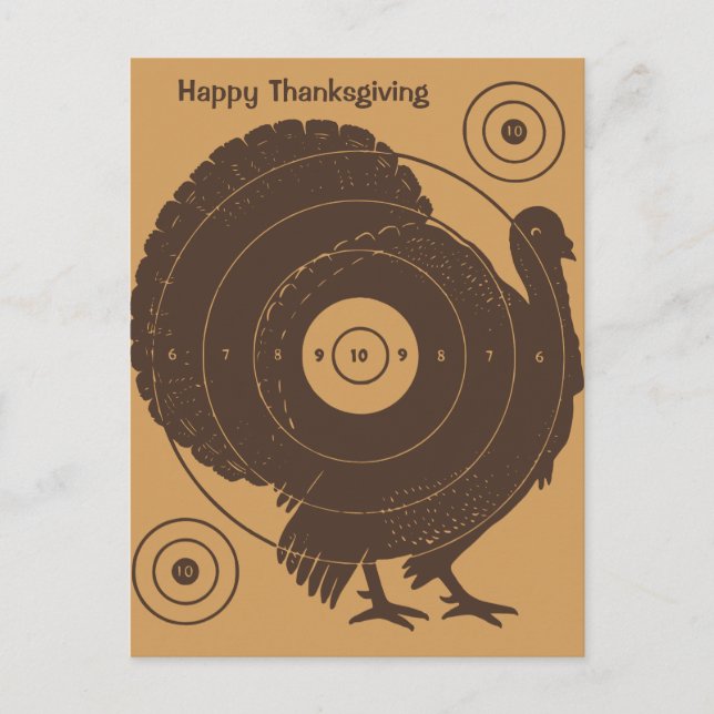 Turkey Target Thanksgiving Postcard Feiertagspostkarte (Vorderseite)