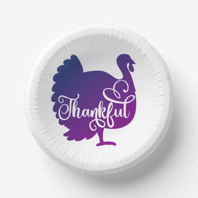 Turkey Thankful   Pappteller (Vorderseite)