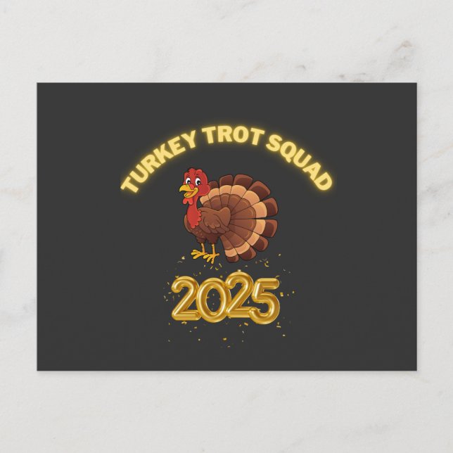 Turkey Trot Squad 2025 Postkarte (Vorderseite)