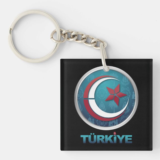 Turkey Turkiye Europe Asia Schlüsselanhänger (Vorderseite)