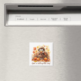 Turkeyrific Day – Playful Thanksgiving Scene Magnet